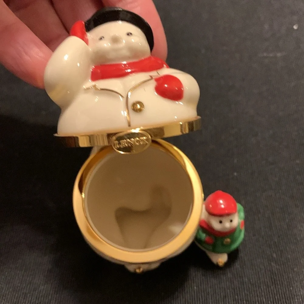 Lenox Snow Man trinket‎ Ornament Discontinued